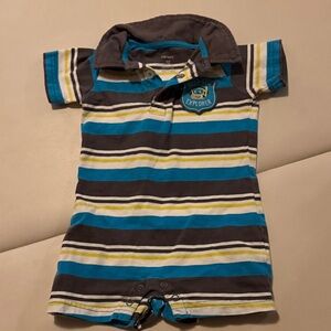 Carters Striped Baby Romper 12m